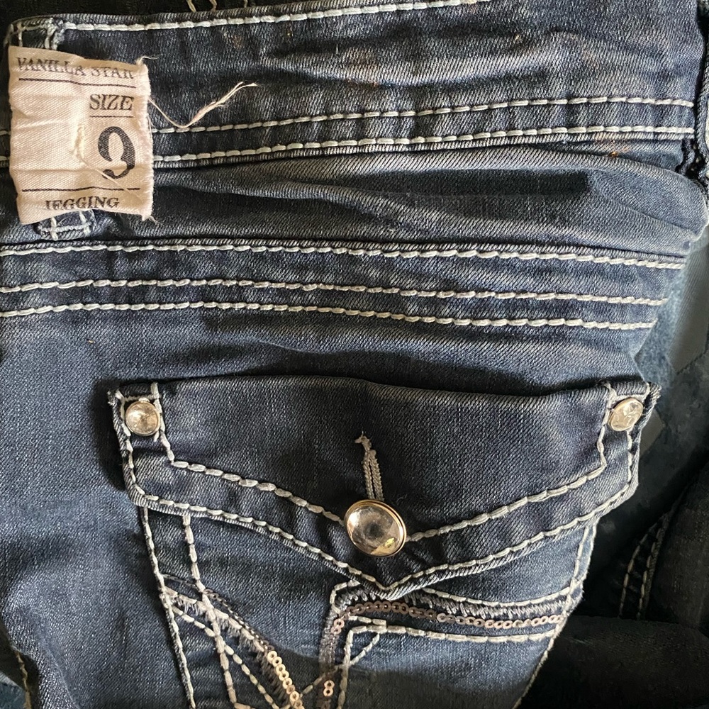 Vanilla star size 9 jeggings Jeans, super stretchy really lightweight.
